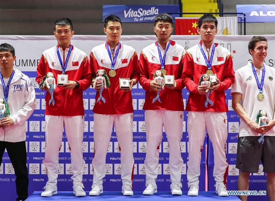 (SP)ITALY-NAPLES-SUMMER UNIVERSIADE 2019-TABLE TENNIS-MEN'S TEAM