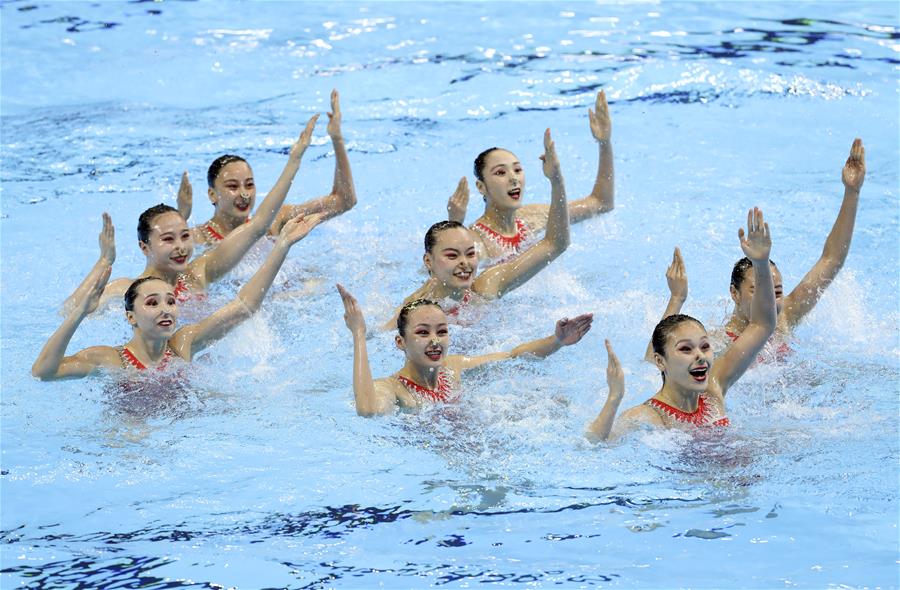 (SP)SOUTH KOREA-GWANGJU-FINA WORLD CHAMPIONSHIPS-ARTISTIC SWIMMING-WOMEN'S TEAM TECHNICAL FINAL