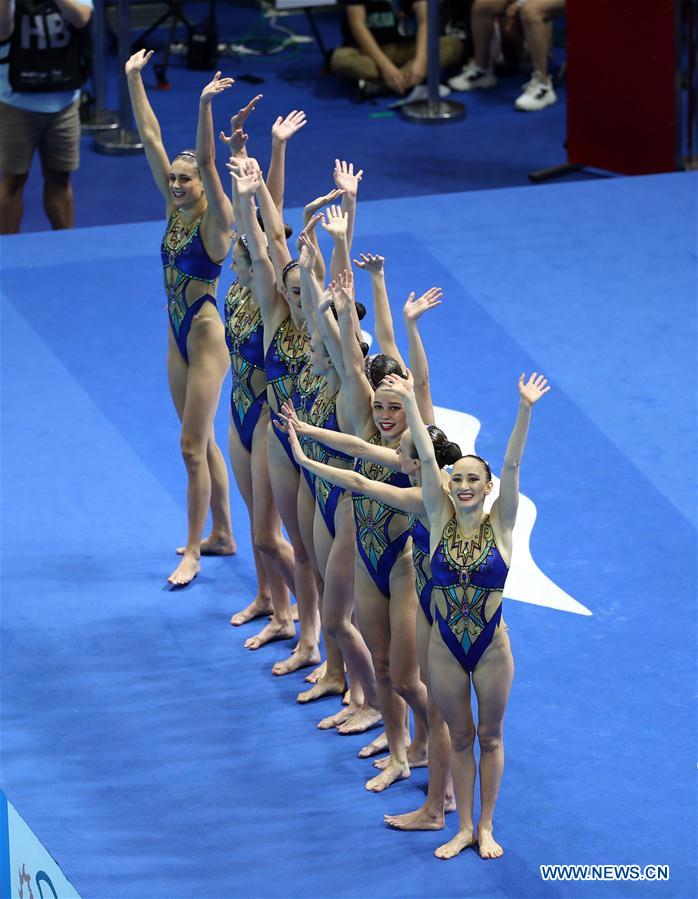 (SP)SOUTH KOREA-GWANGJU-FINA WORLD CHAMPIONSHIPS-ARTISTIC SWIMMING-WOMEN'S TEAM FREE COMBINATION