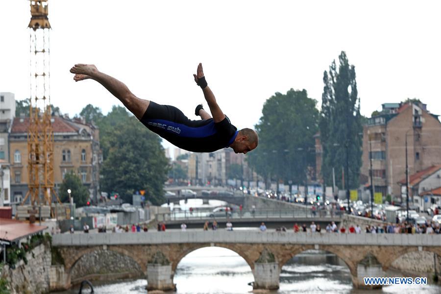 (SP)BOSNIA AND HERZEGOVINA-SARAJEVO-BENTBASA CLIFF DIVING COMPETITION