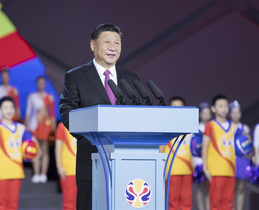 CHINA-BEIJING-XI JINPING-FIBA BASKETBALL WORLD CUP-OPENING CEREMONY (CN)