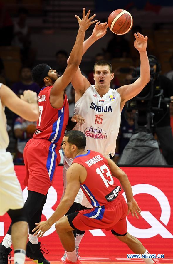 (SP)CHINA-WUHAN-BASKETBALL-FIBA WORLD CUP-GROUP J-SERBIA VS PUERTO RICO (CN)