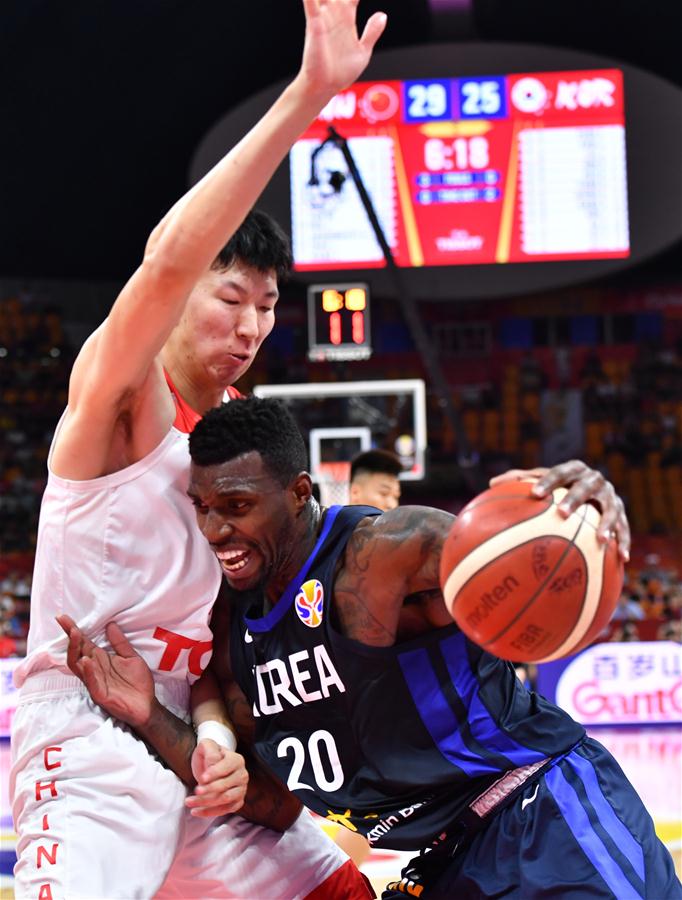 (SP)CHINA-GUANGZHOU-BASKETBALL-FIBA WORLD CUP-GROUP M-CHN VS KOR(CN)