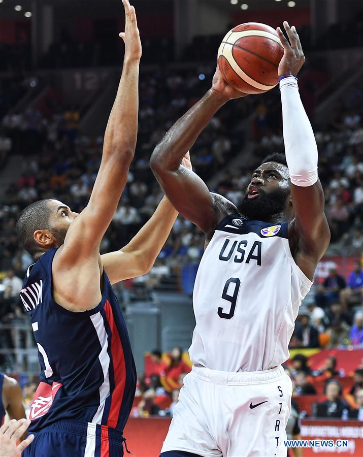 (SP)CHINA-DONGGUAN-BASKETBALL-FIBA WORLD CUP-QUARTER FINAL-USA VS FRANCE (CN)