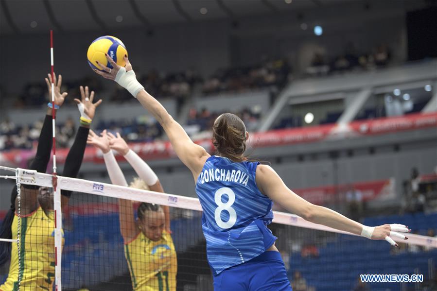 (SP)JAPAN-YOKOHAMA-VOLLEYBALL-WOMEN'S WORLD CUP-CMR VS RUS