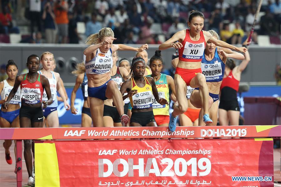 (SP)QATAR-DOHA-IAAF WORLD ATHLETICS CHAMPIONSHIPS-WOMEN'S 3,000 METRES STEEPLECHASE 