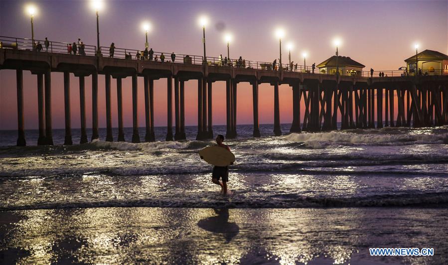 U.S.-CALIFORNIA-HUNTINGTON BEACH-SUNSET