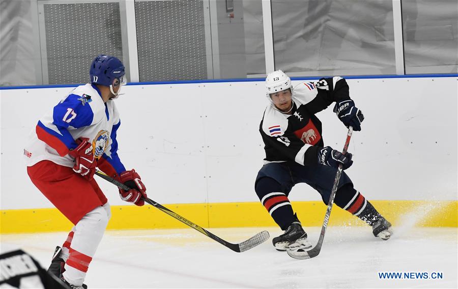 (SP)CHINA-SANYA-ICE HOCKEY-OLYMPIC QUALIFICATION-PRELIMINARY ROUND