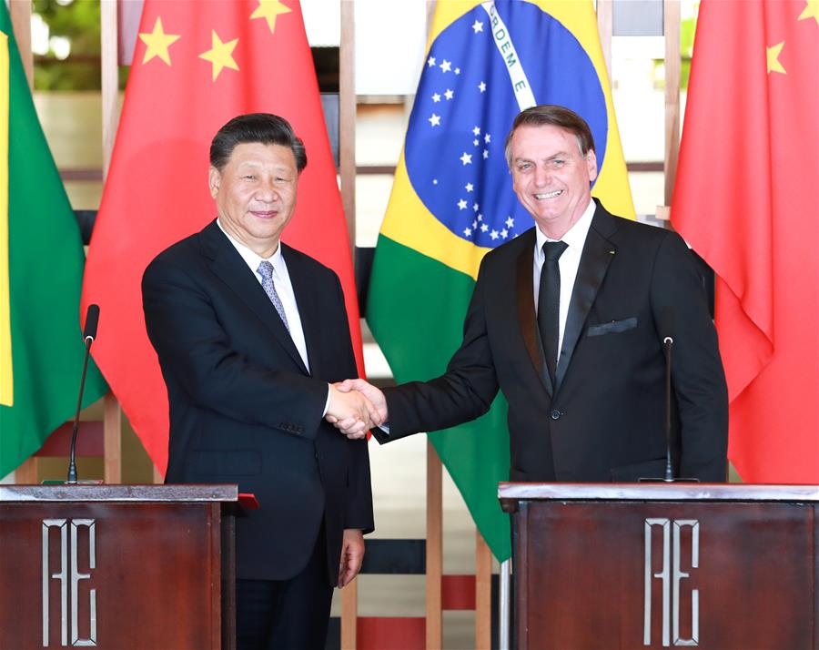 BRAZIL-BRASILIA-XI JINPING-BRAZILIAN PRESIDENT-TALKS