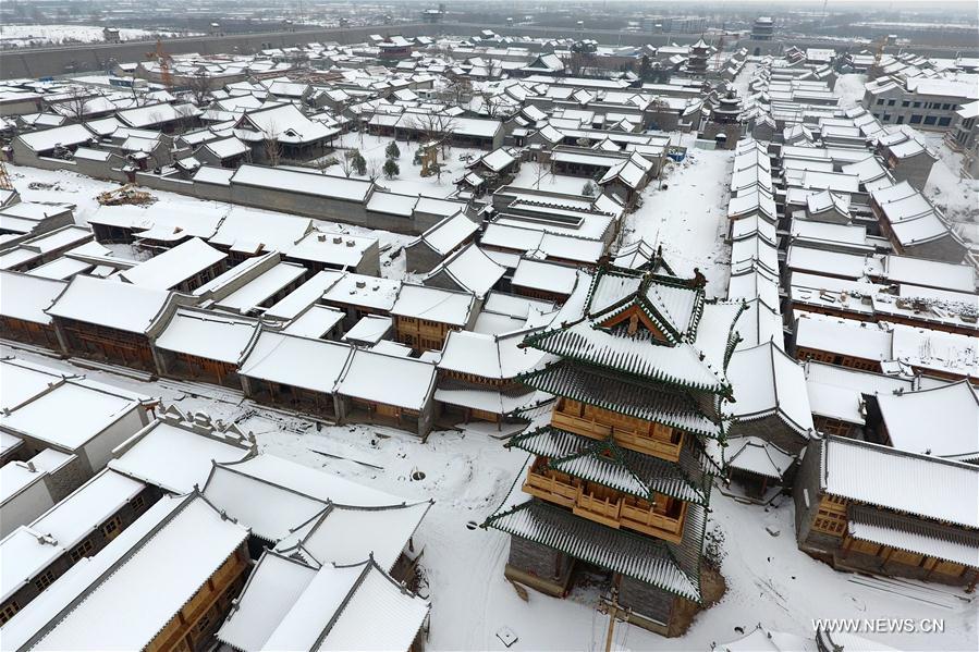 CHINA-SHANXI-TAIYUAN-ANCIENT COUNTY-SNOWFALL (CN)