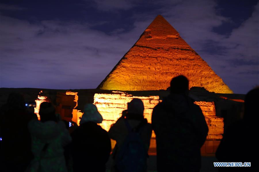 EGYPT-GIZA-PYRAMIDS-SPHINX-CHINA-SPRING FESTIVAL-CELEBRATION