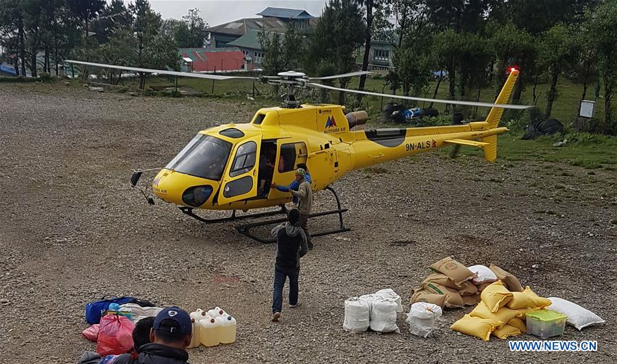 NEPAL-KATHMANDU-HELICOPTER