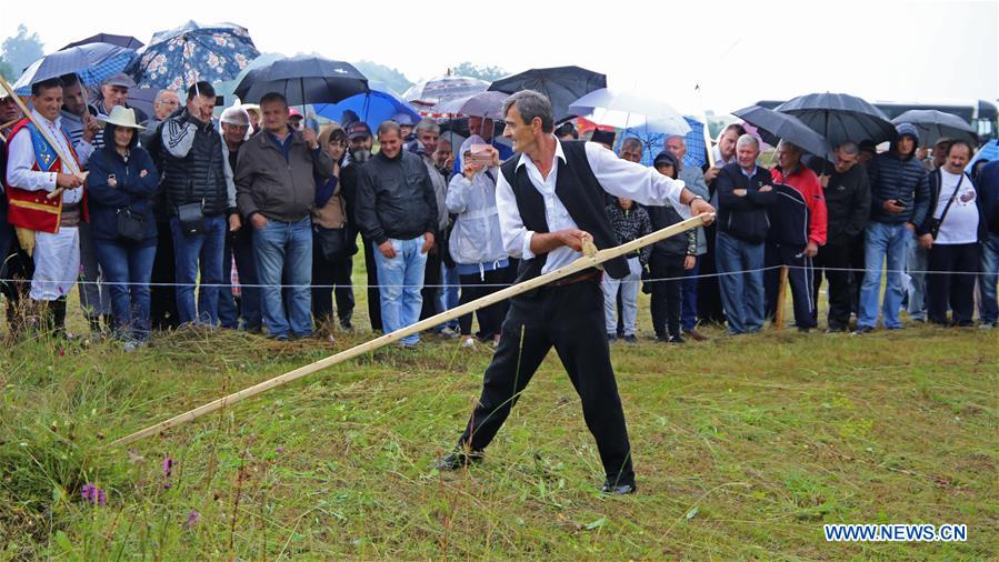 SERBIA-LJIG-FOLKLORE-SCYTHE FESTIVAL