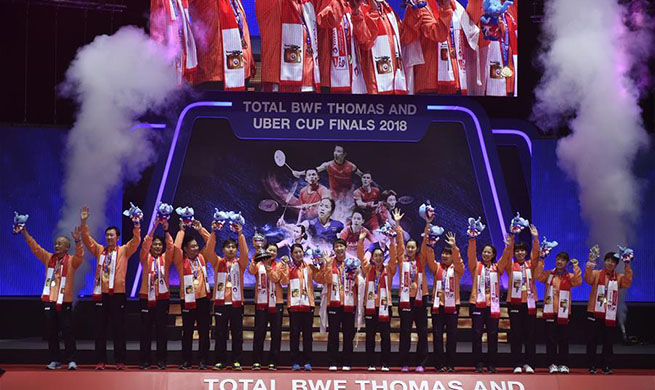 Team Japan beat team Thailand 3-0 at BWF Uber Cup 2018 final