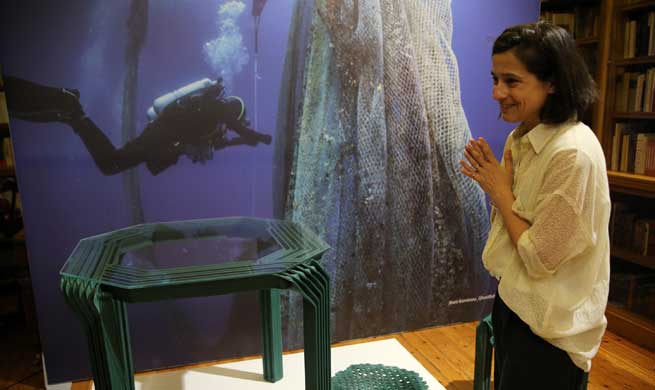 Feature: Ghost nets turned products raise awareness on marine pollution at Athens exhibition