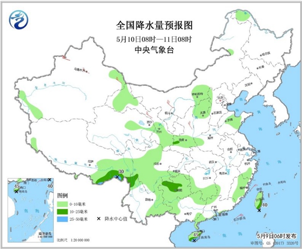 周末前全国降水缩减 东北华北等地气温再冲30℃