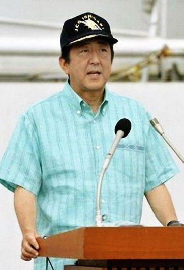 安倍钓鱼岛附近秀强硬